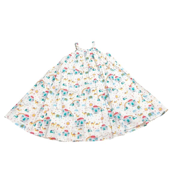 Frugi 7/8 Taj Mahal rainbow dress - Picture 1 of 6